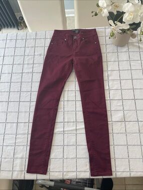 Tinsel Wine Red Slim Jeans